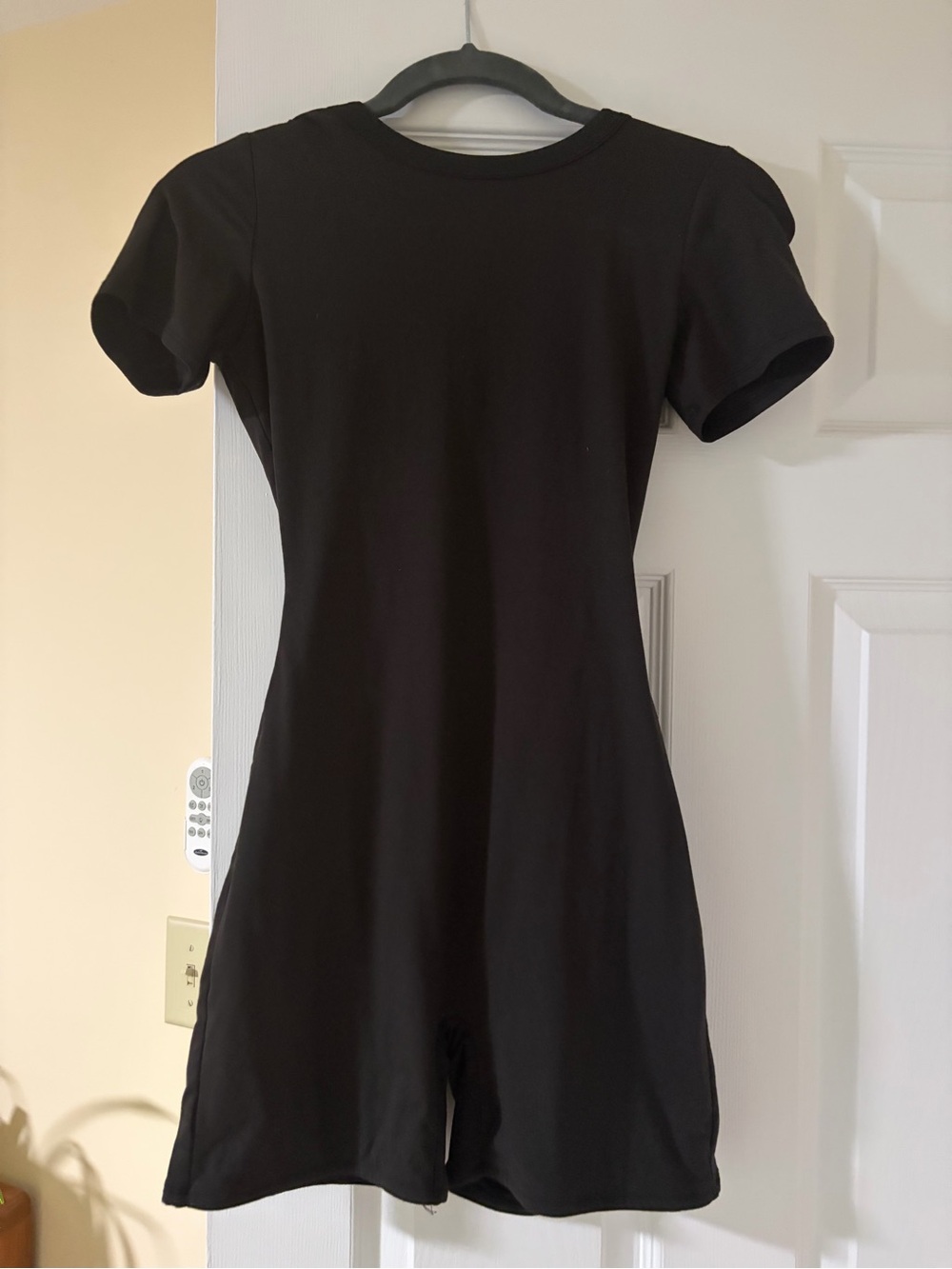 Black Short Sleeve One Piece Romper